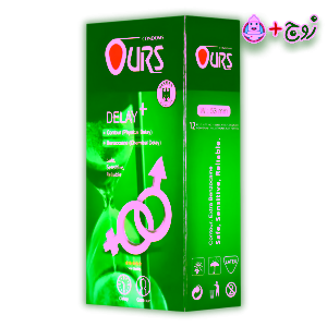 کاندوم تاخیری اورز (Ours) مدل ساده کلاسیک - نمای سه رخ جعبه