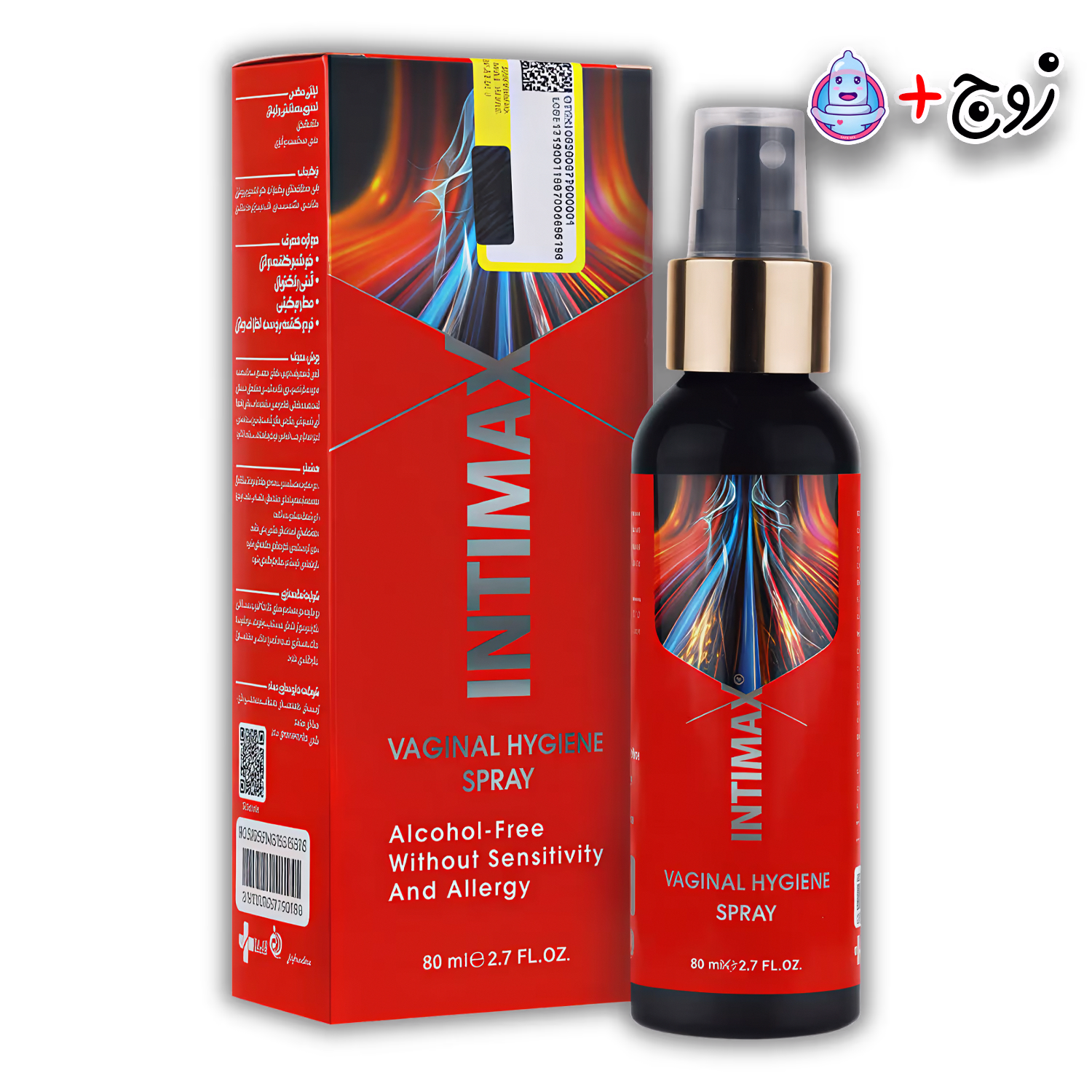 اسپری خوشبوکننده واژینال اینتی مکس - نمای جعبه اسپری خوشبوکننده واژینال اینتی مکس - نمای جعبه